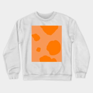 Cow Spots in Orange Crewneck Sweatshirt